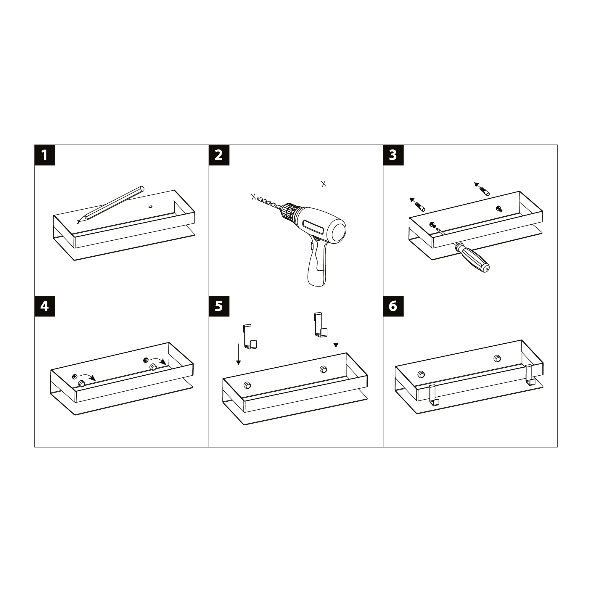 Полка для душа прямая Lemark 300 мм SHELF LINE из нерж. стали с крючками, хром