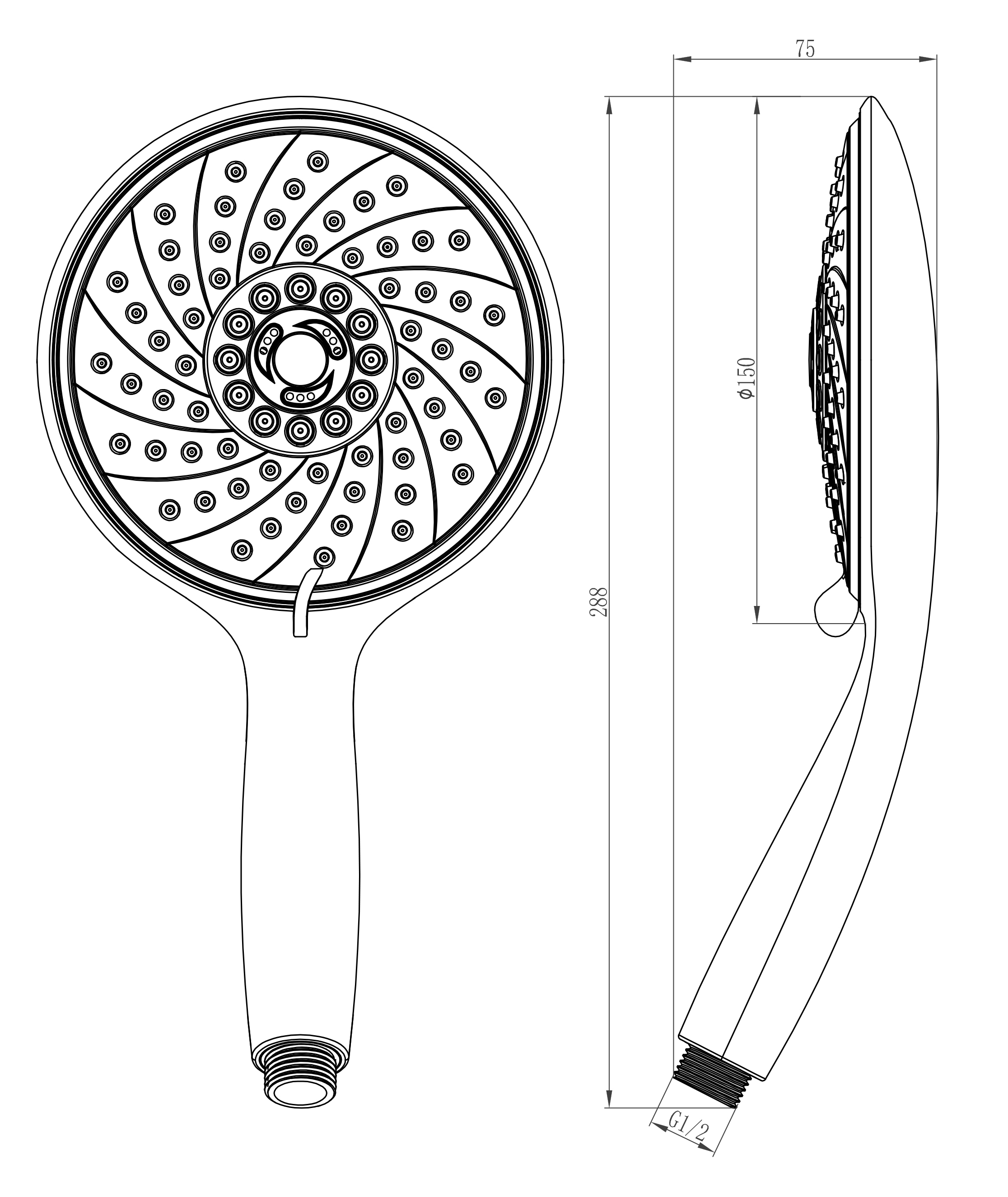 Лейка душевая Lemark LM0816C, 6-функциональная