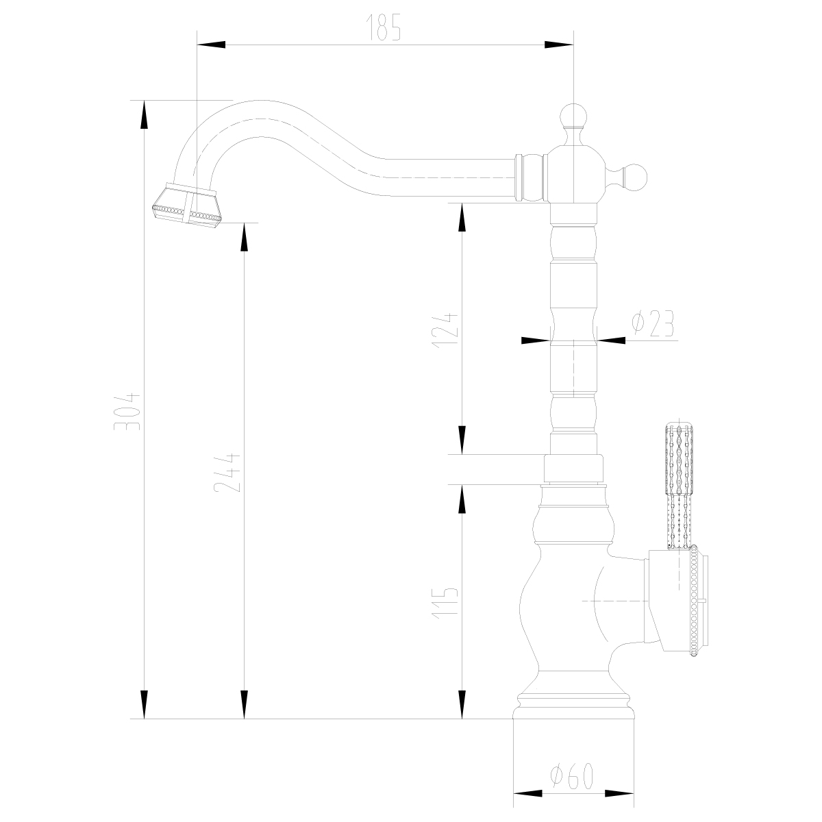 Смеситель Lemark Jasmine LM6645B для раковины