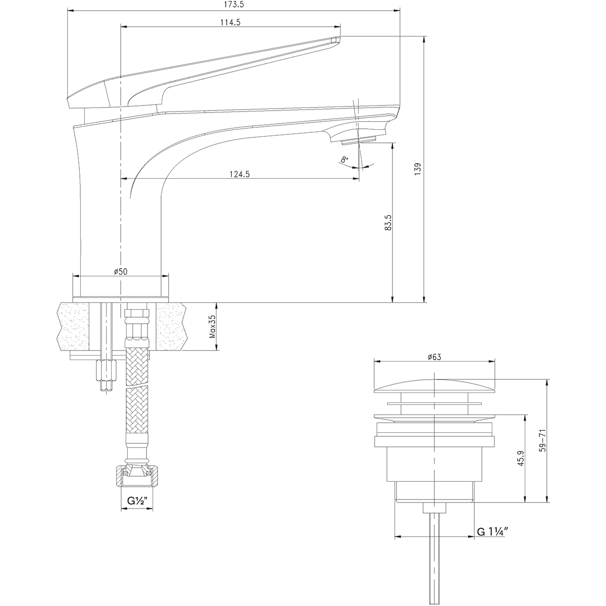 Смеситель Lemark Allegro LM5906CW для раковины