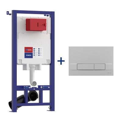 LEMARK | Комплект 2в1: Инсталляция Lemark PENEDA для унитазов с кнопкой смыва BIT хром матовый