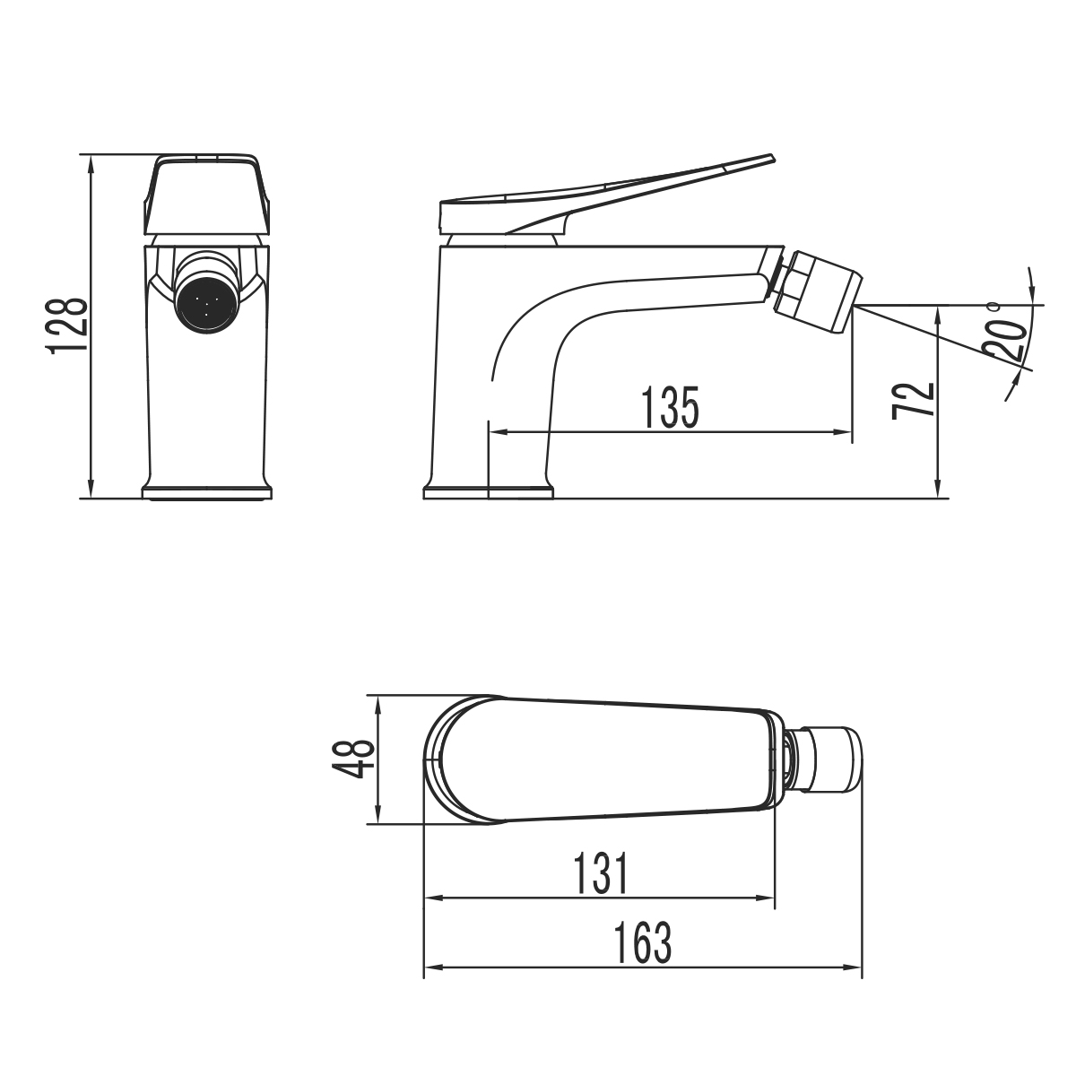 Смеситель Lemark Bronx LM3708BL для биде