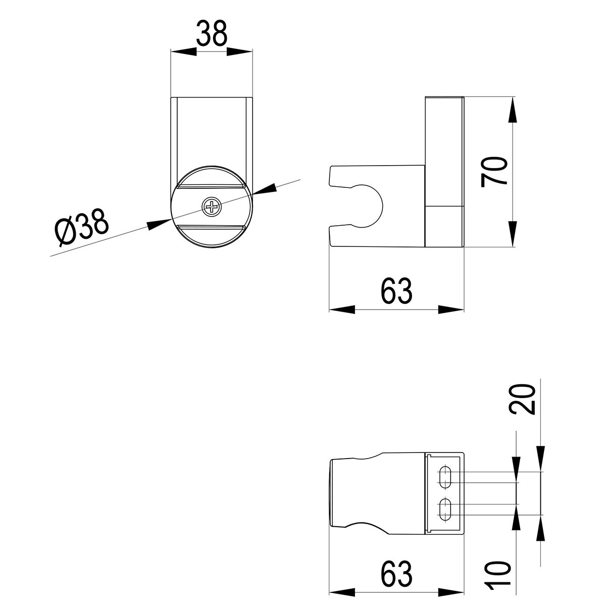 Настенное крепление для лейки Lemark LM8013C