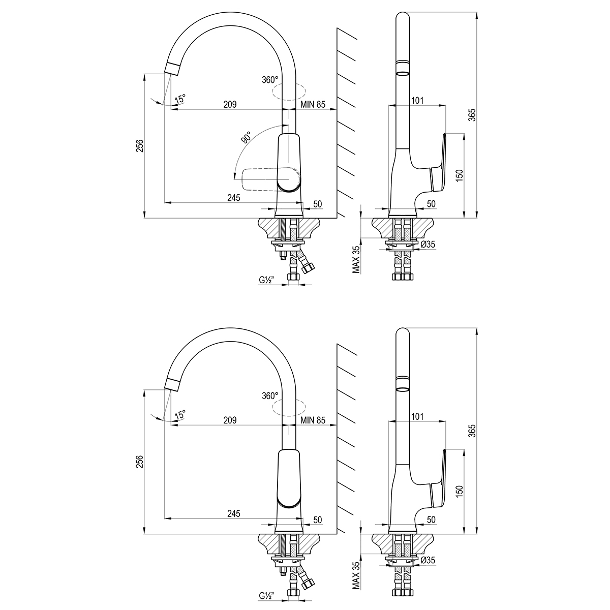 Смеситель Lemark Verba LM11405C для кухни