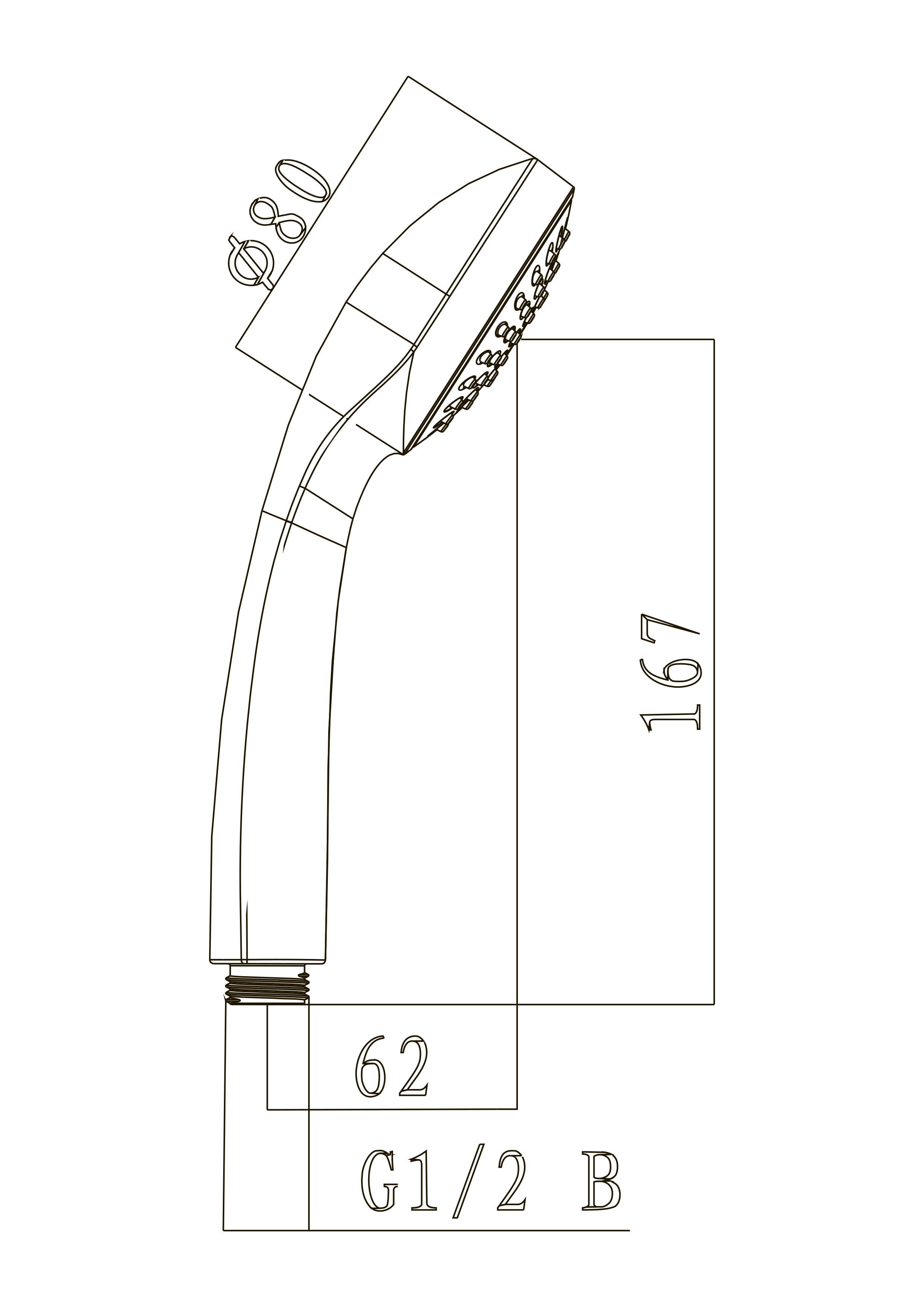 Лейка душевая Lemark LM0211C, 1-функциональная