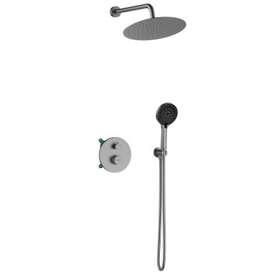 LEMARK | Смеситель Lemark Beluga LMF-8065B-GM для ванны и душа термостатический, встраиваемый