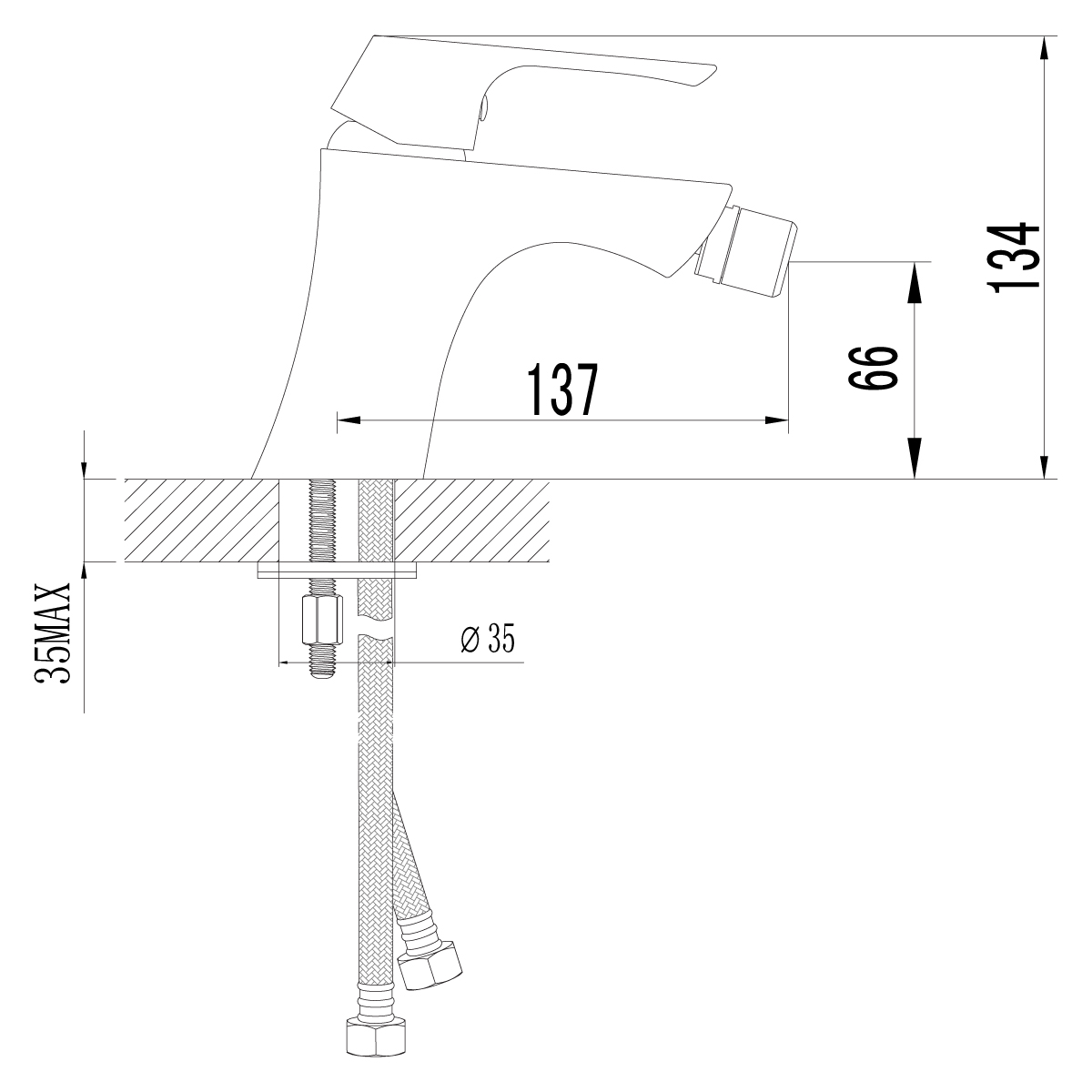 Смеситель Lemark Unit LM4508C для биде