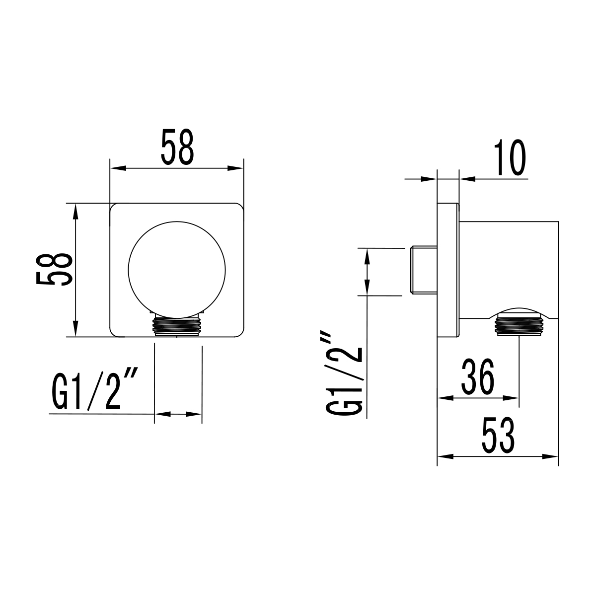 Подключение  для душевого шланга Lemark LM3783BL