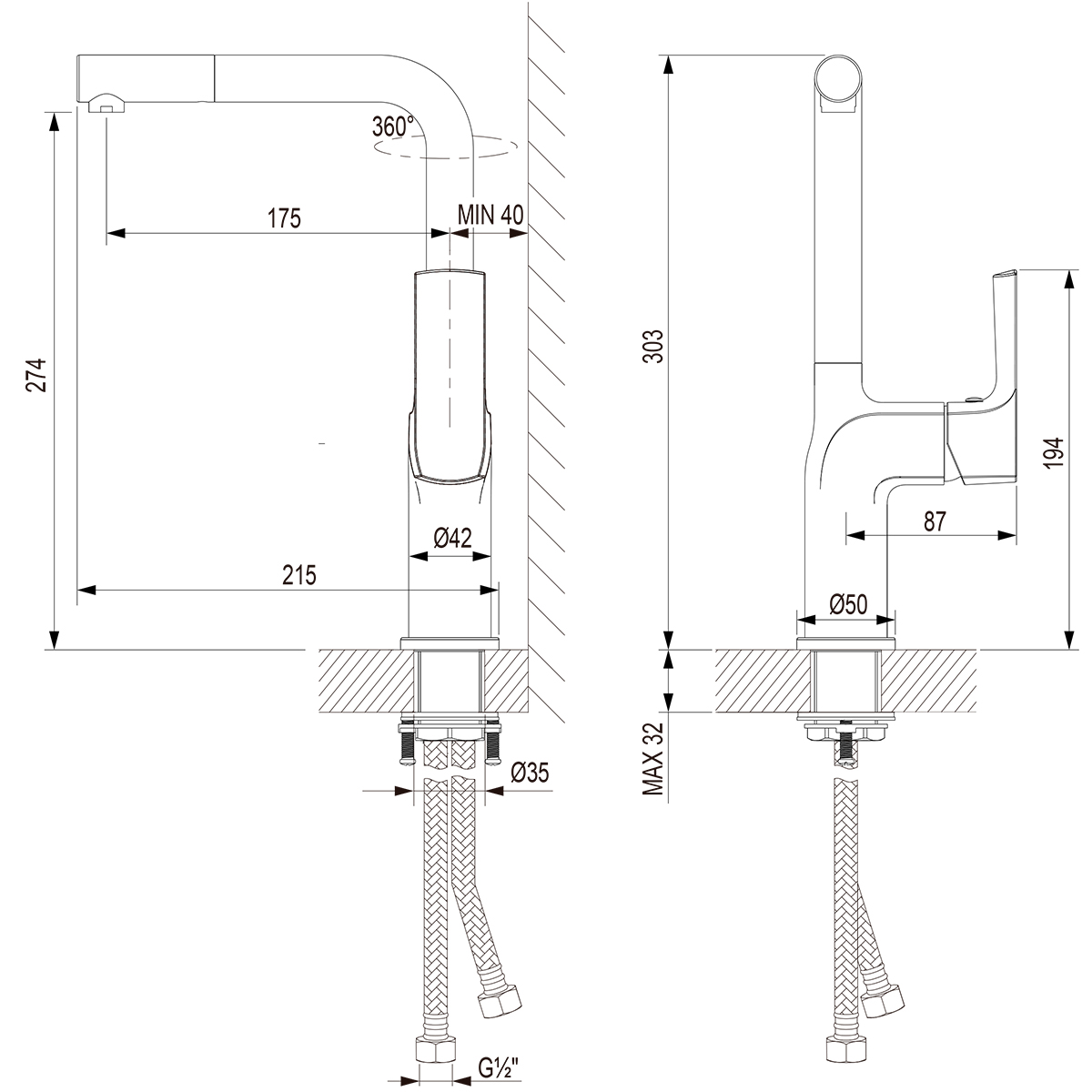 Смеситель Lemark Ursus LM7205BLR для кухни