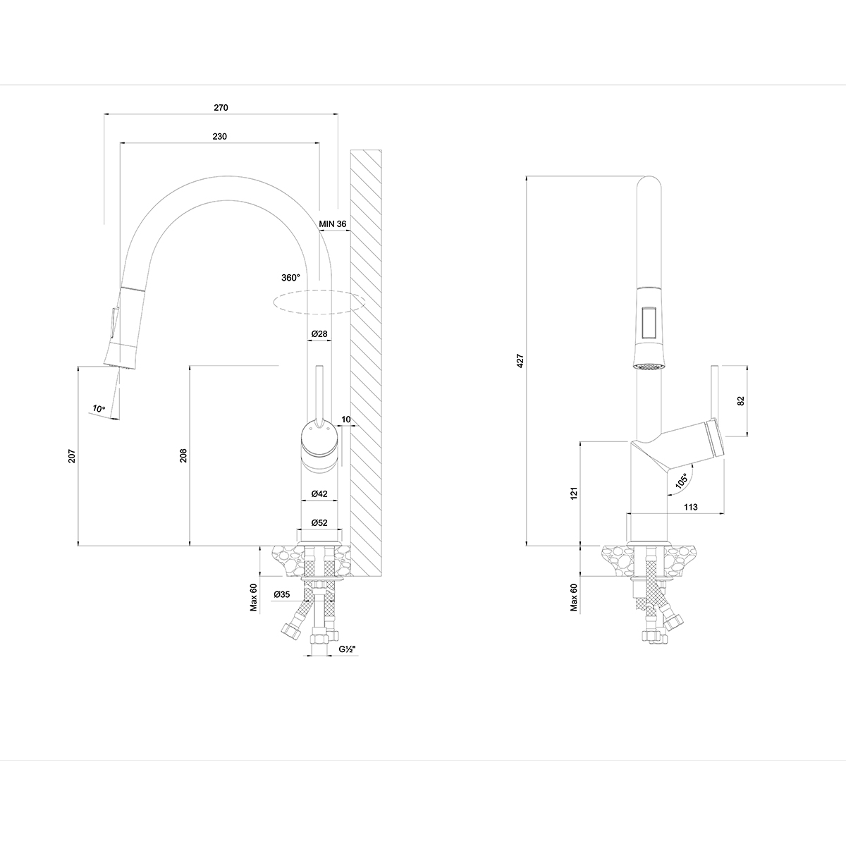 Смеситель Lemark Minima LM3850C для кухни