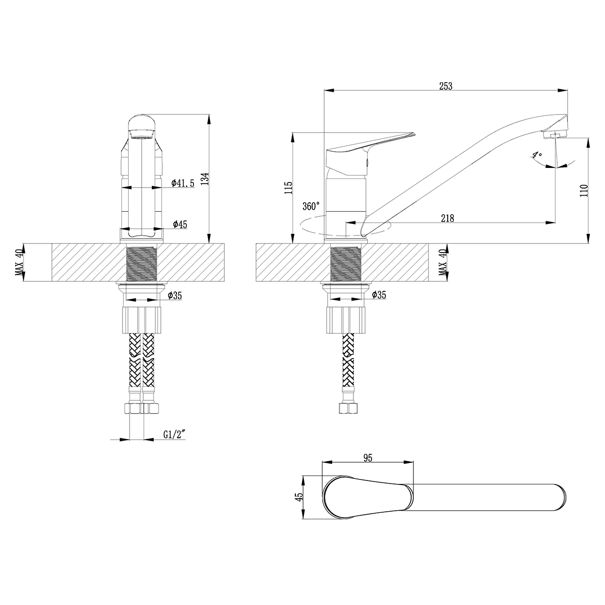 Смеситель  Lemark Partner LM6554C  для кухни