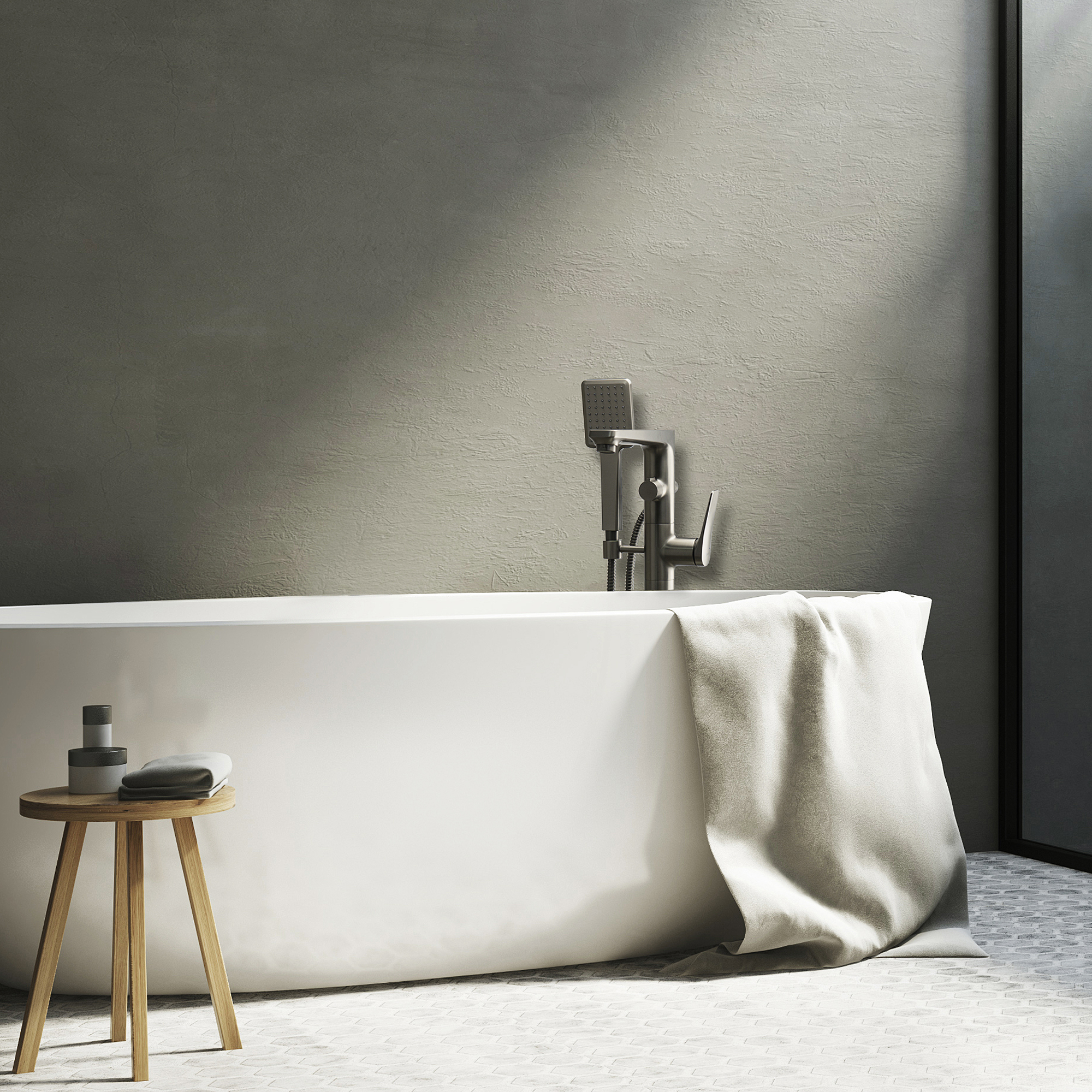 Смеситель Lemark Bronx LM3744GM для ванны, напольный