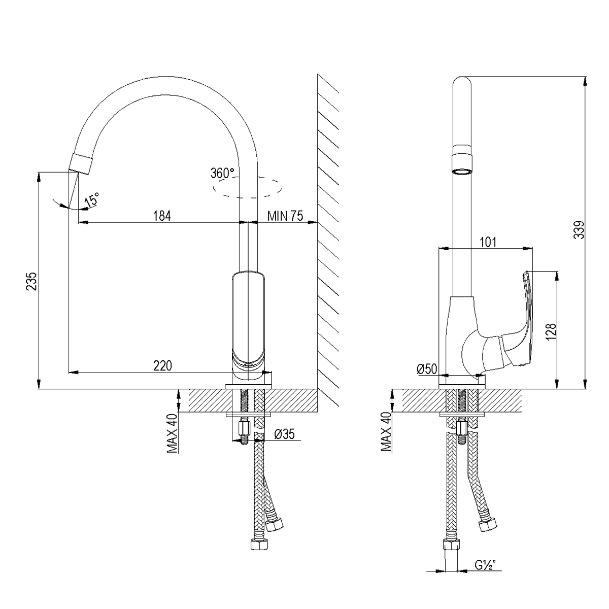 Смеситель Lemark Plus Shape LM1705C для кухни