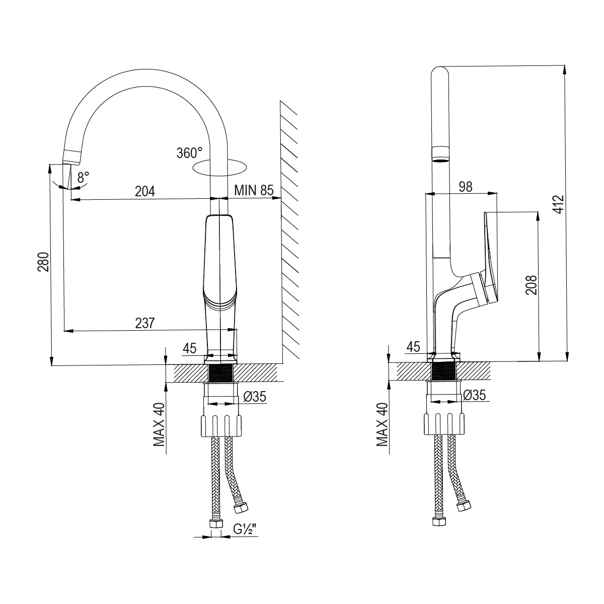 Смеситель Lemark Bronx LM3705GM для кухни