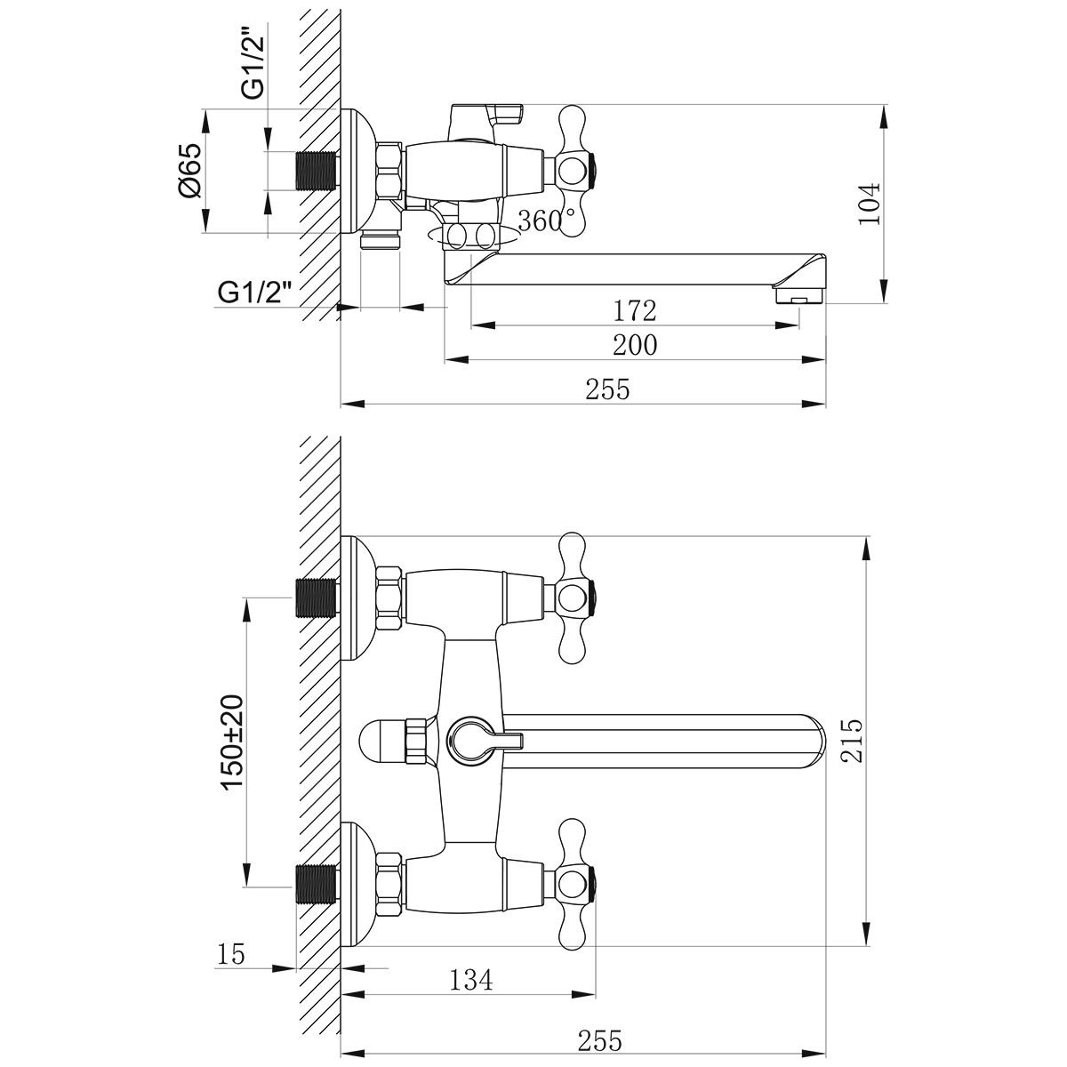 Смеситель Lemark Standard LM2113C универсальный