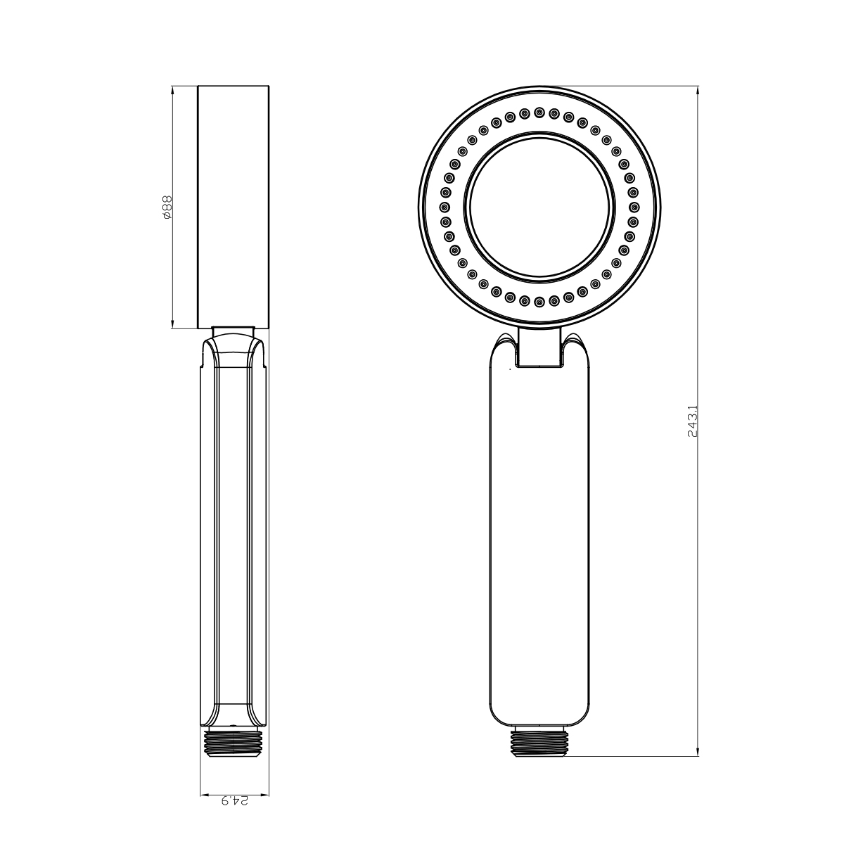 Лейка душевая Lemark LM8115C, 2-функциональная