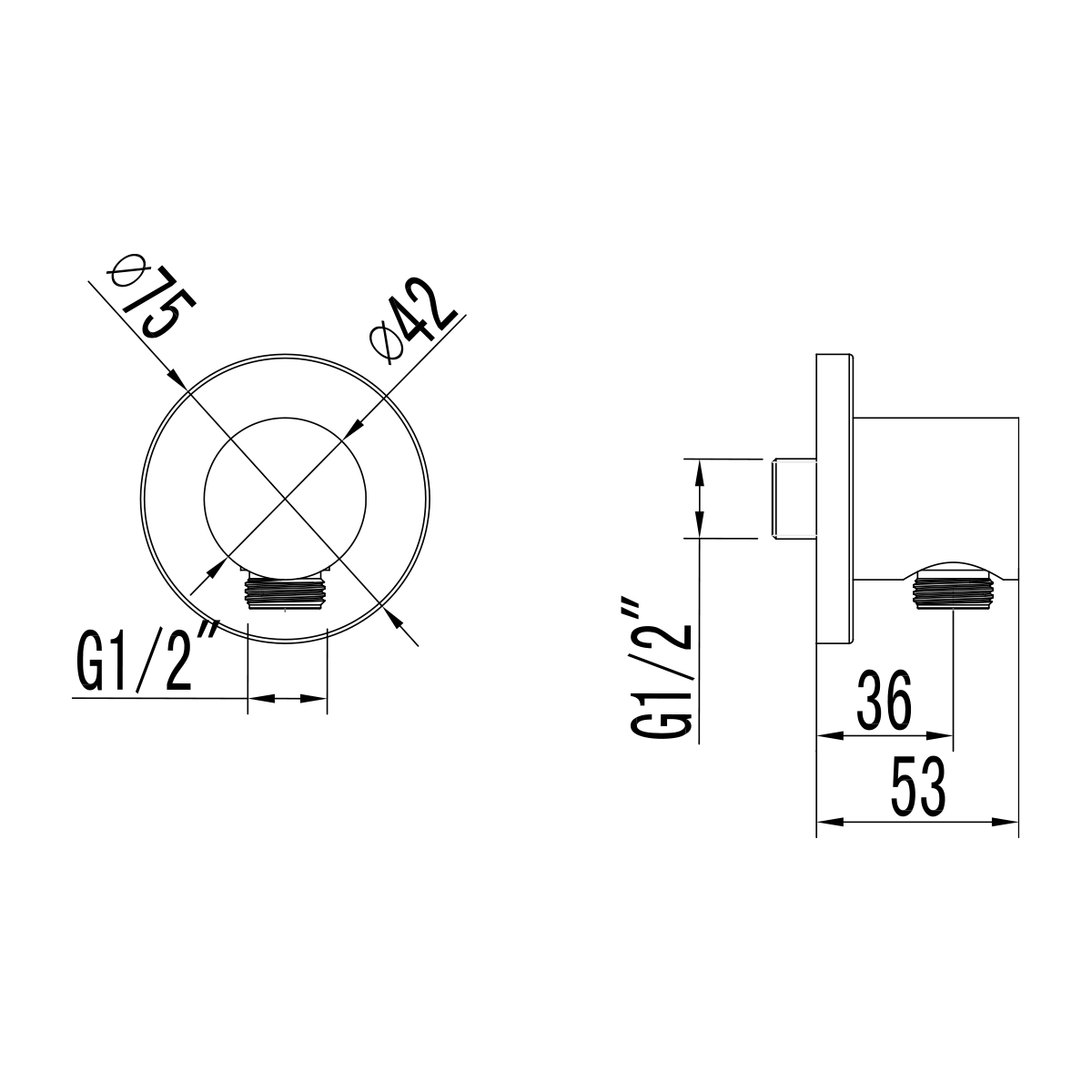 Подключение  для душевого шланга Lemark LM3783BL