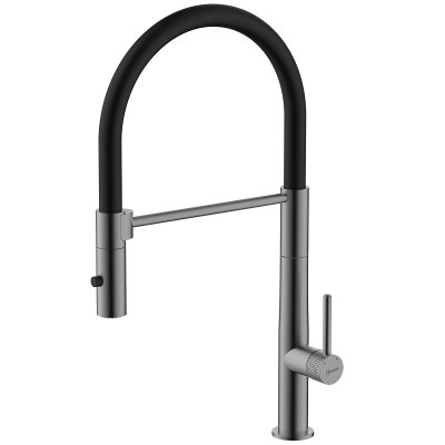 LEMARK | Смеситель Lemark Beluga LMF-8074B-GM для кухни с гибким изливом