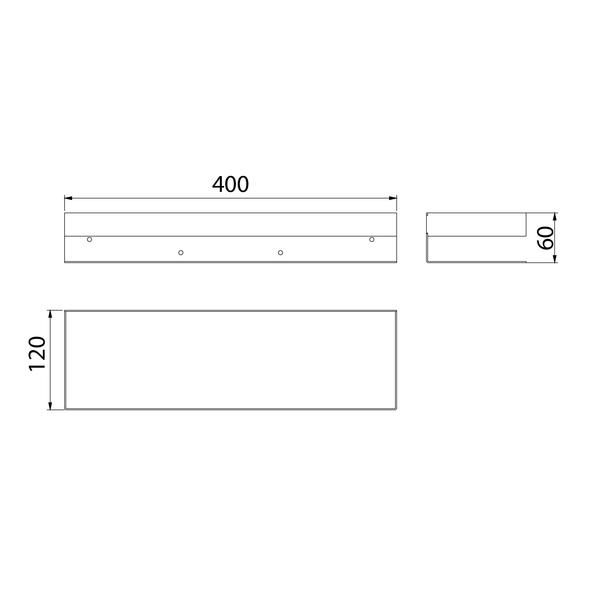 Полка для душа прямая 400 мм Lemark SHELF LINE из нерж. стали с крючками, графит