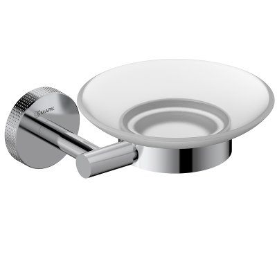 Мыльница Lemark BELUGA подвесная, сталь, стекло, хром