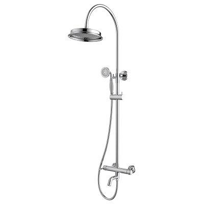 LEMARK | Смеситель Lemark Pushkin LMF-8626B-C для ванны и душа с регулируемой высотой штанги и лейкой верхнего душа «Тропический дождь»