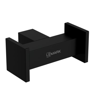 Крючок для полотенец Lemark VALDAY, сталь, матовый черный