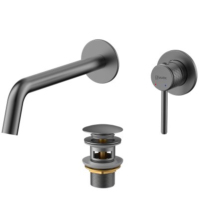 LEMARK | Смеситель Lemark Beluga LMF-8033B-GM для раковины, встраиваемый