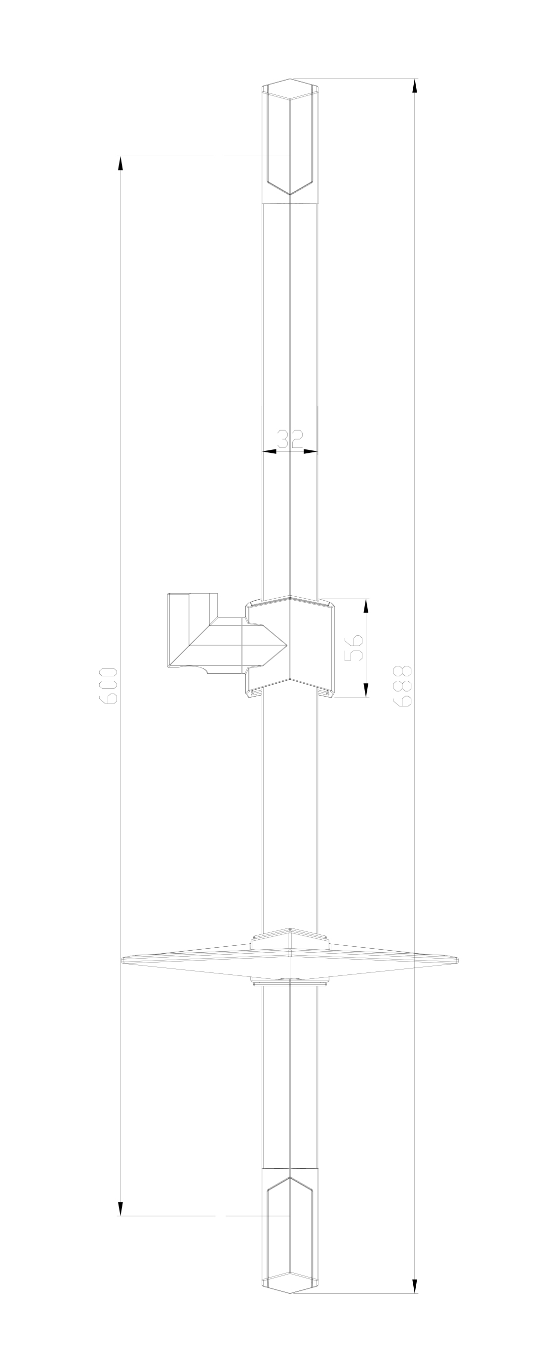 Душевая стойка Lemark LM8066C  с шестиугольной мыльницей