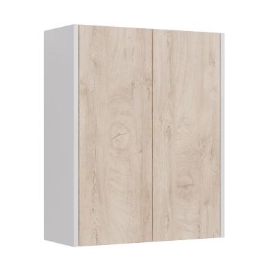 Шкаф Lemark COMBI 60 см подвесной, 2-х дверный, цвет фасада: Дуб кантри, цвет корпуса: Белый глянец