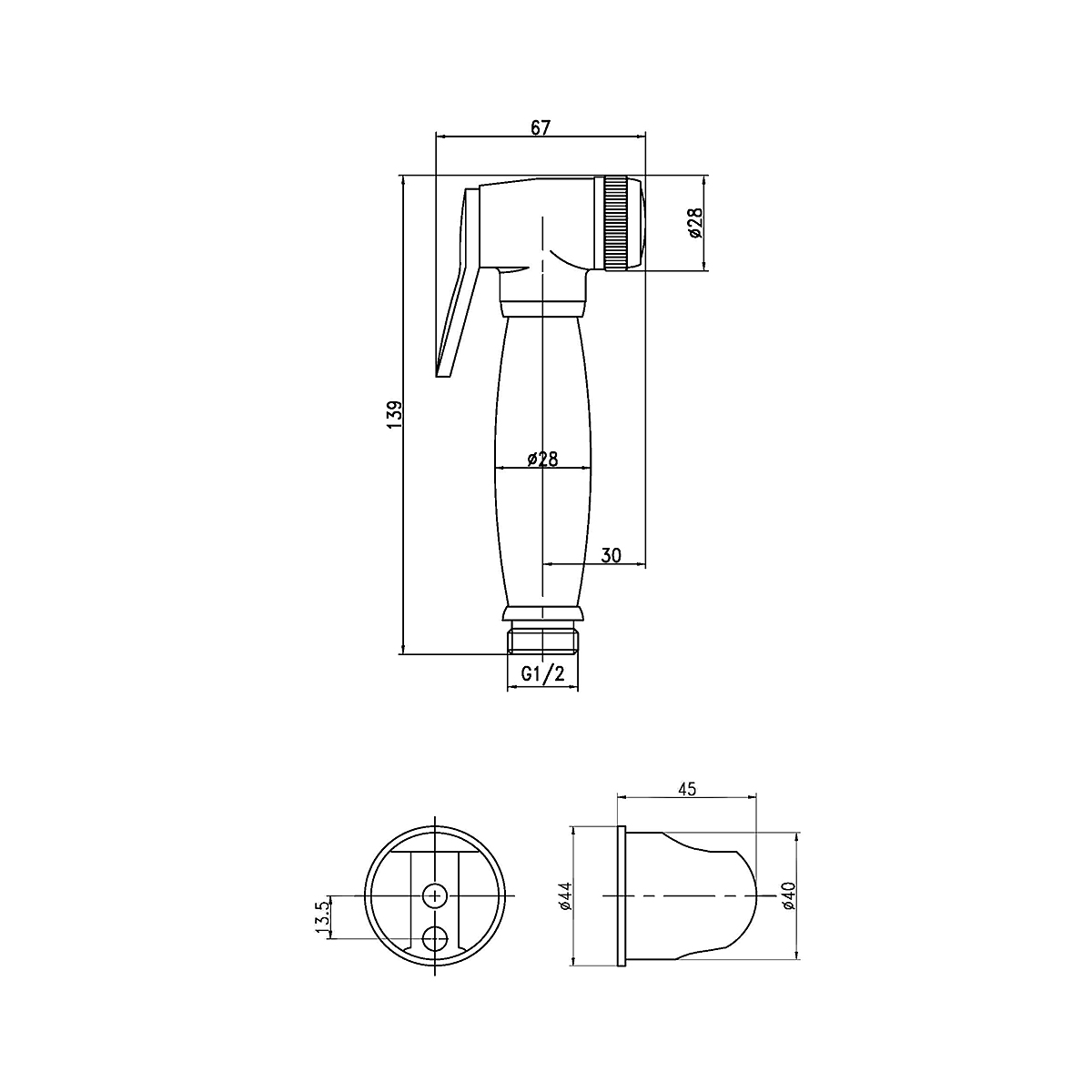 Комплект аксессуаров Lemark LM8087B для биде, бронза