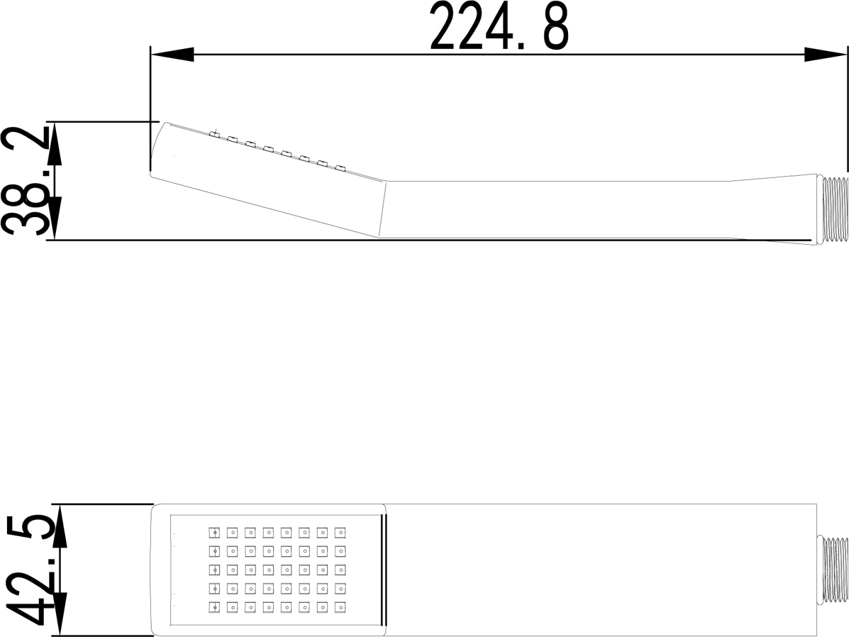 Душевая лейка Lemark LM8011C 1-функциональная, хром