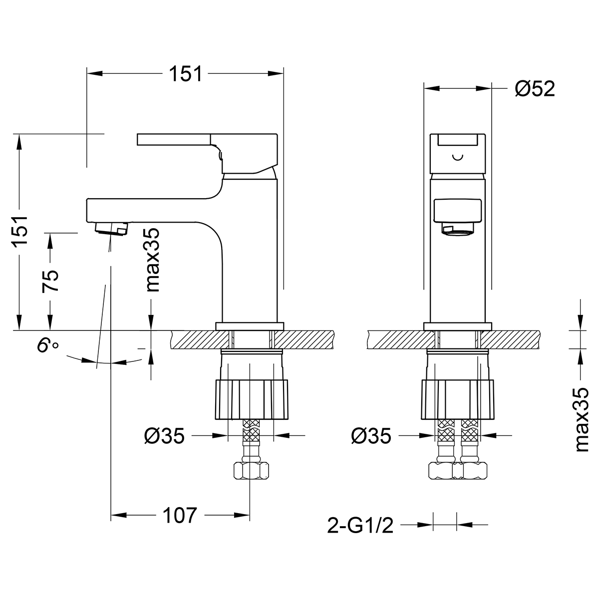 Смеситель Lemark Aura LM0606C для раковины