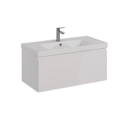 Тумба Lemark VEON MINI 90 см под 1 раковину, подвесная, с 1 ящик, цвет корпуса, фасада: Белый глянец Тумба Lemark VEON MINI 90 см под 1 раковину, подвесная, с 1 ящик, цвет корпуса, фасада: Белый глянец