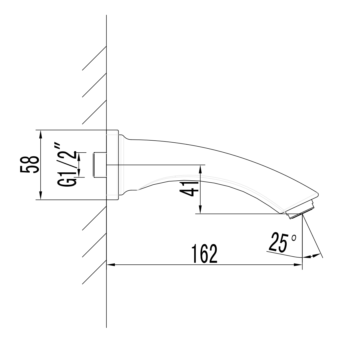 Излив для ванны Lemark LM3781BL встраиваемый