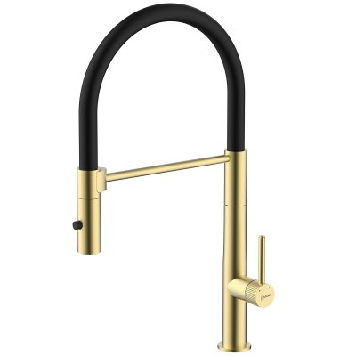 LEMARK | Смеситель Lemark Beluga LMF-8074B-BRLG для кухни с гибким изливом