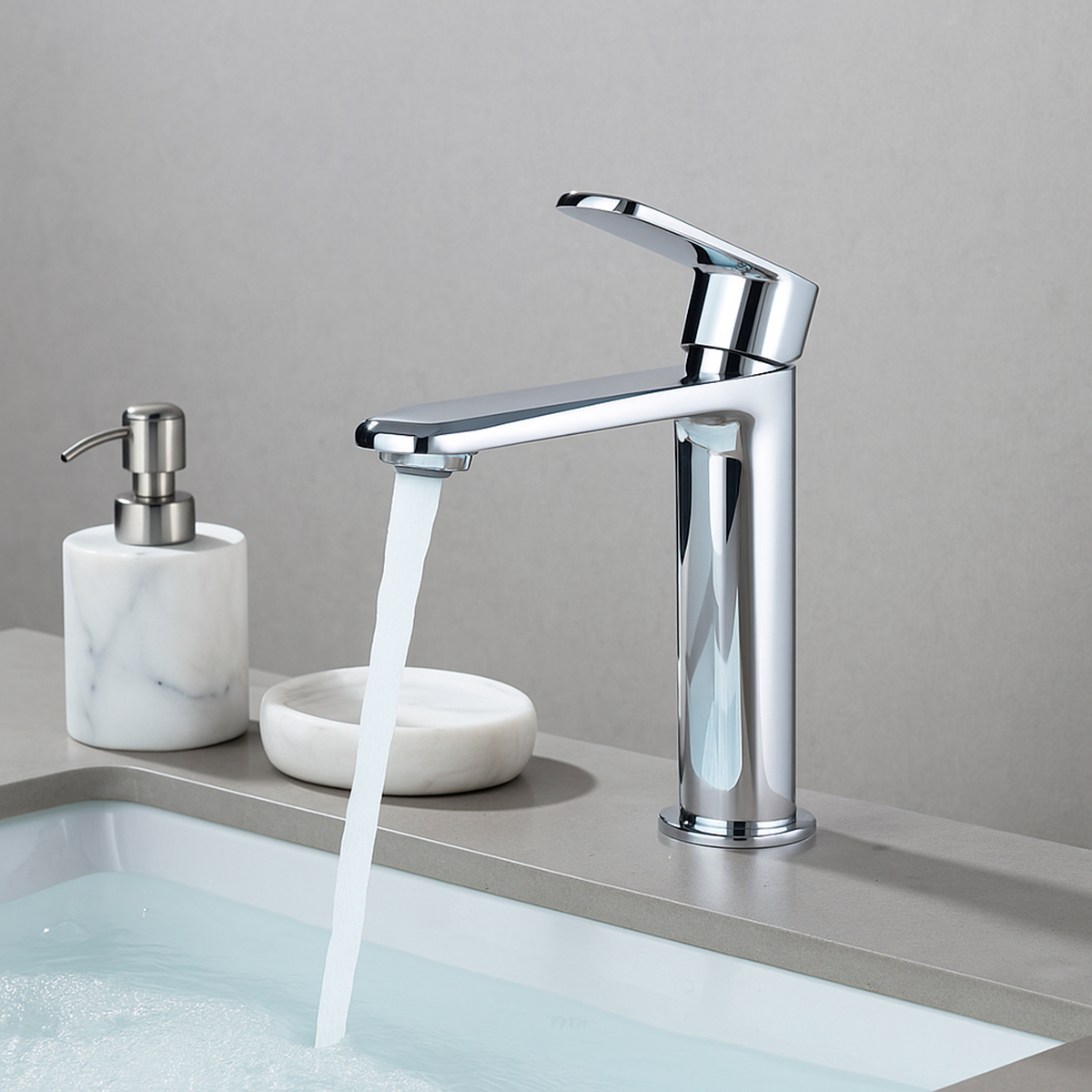 Смеситель Lemark Melior LMF-1014B-C для раковины средний