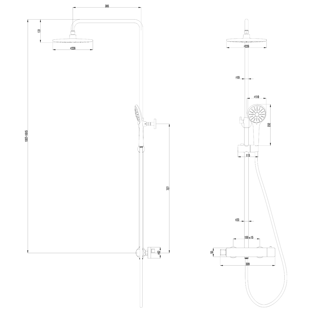 Смеситель Lemark Bronx LM3770GM для душа термостатический