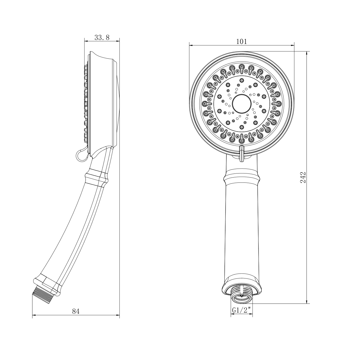 Лейка душевая Lemark LM8118C, 3-функциональная