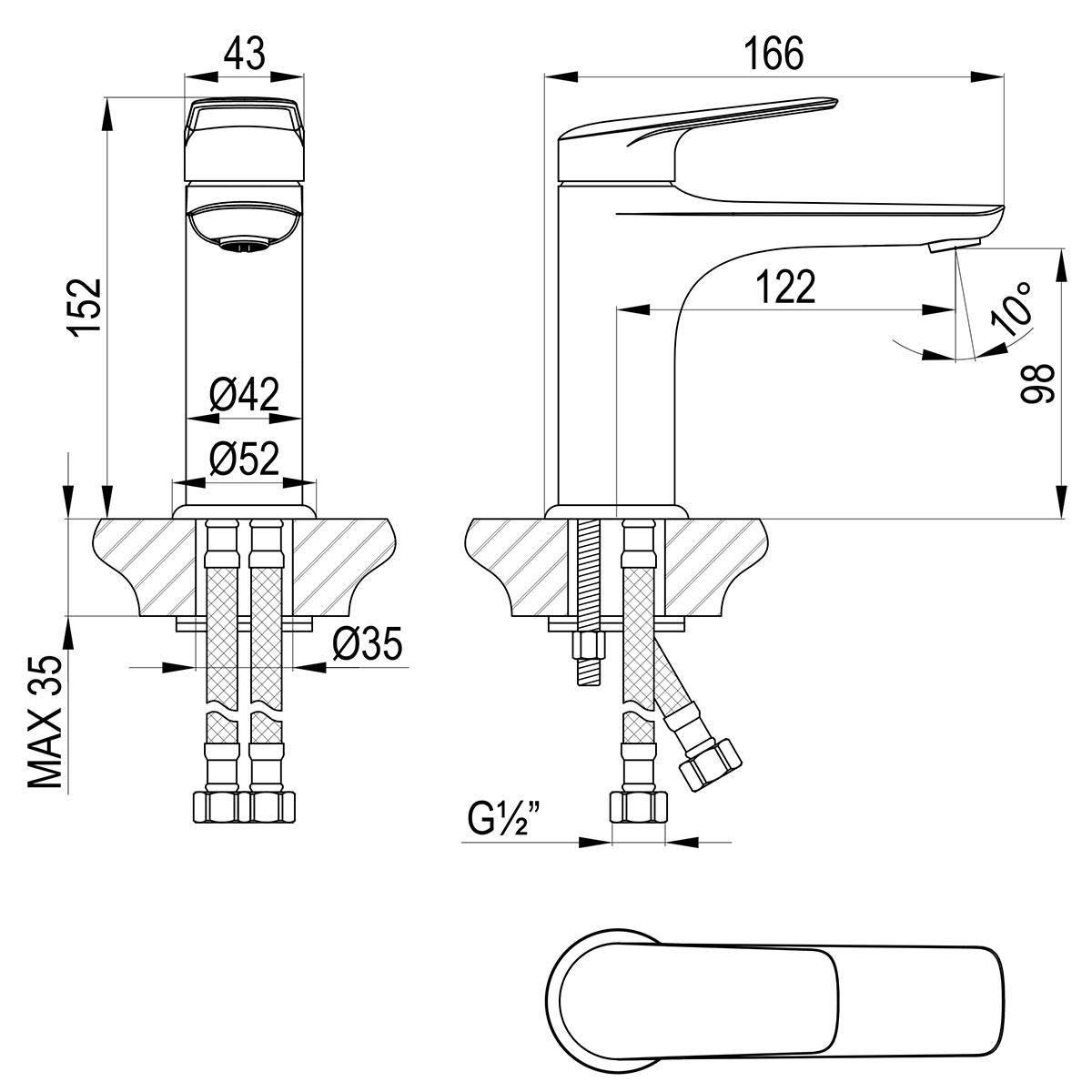 Смеситель Lemark Verba LM11406C для раковины