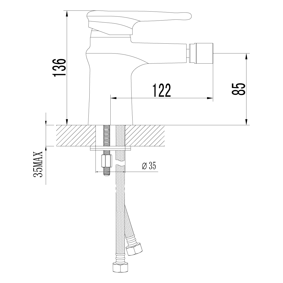 Смеситель Lemark Status LM4408C для биде