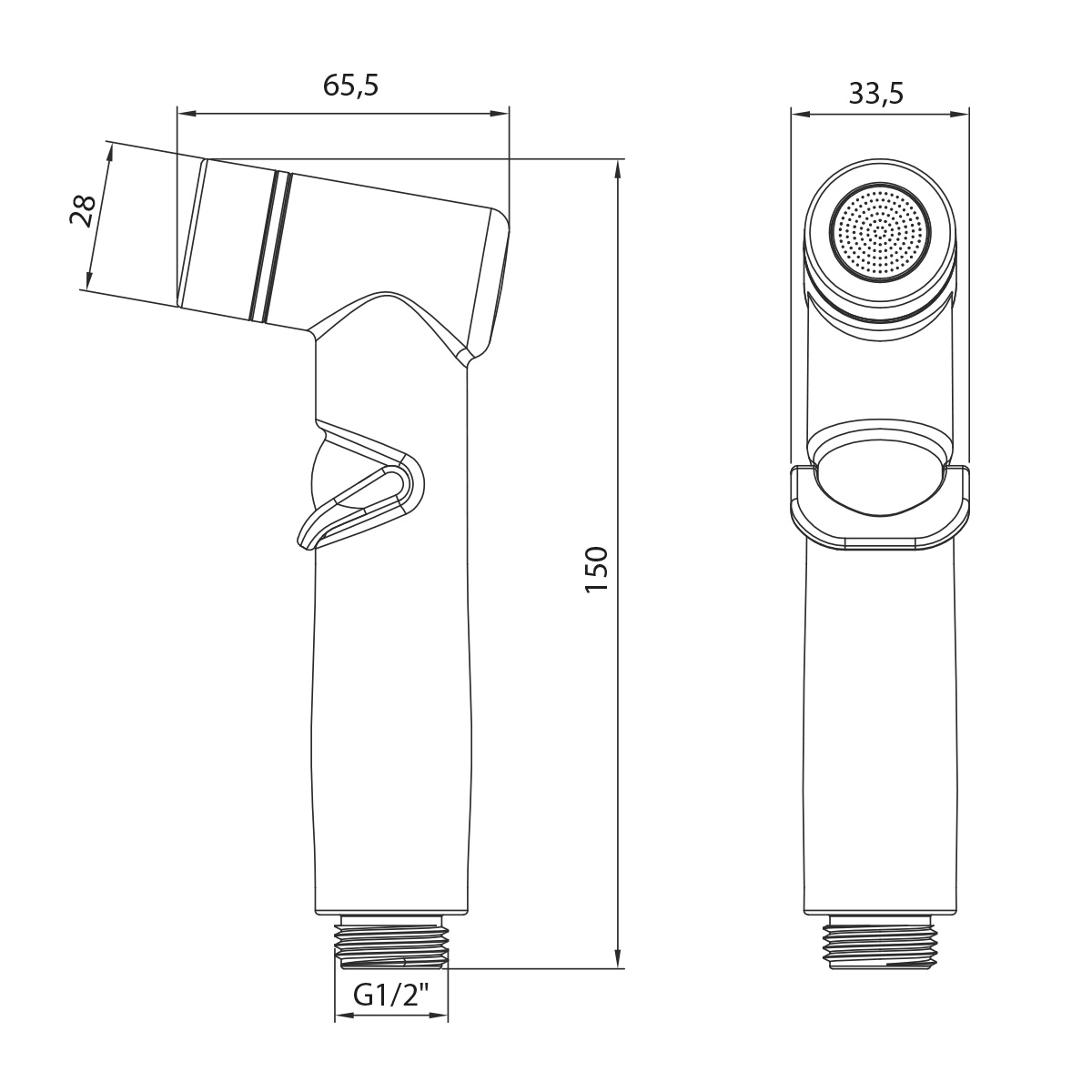 Комплект аксессуаров Lemark LM8088GM для биде, графит, блистер