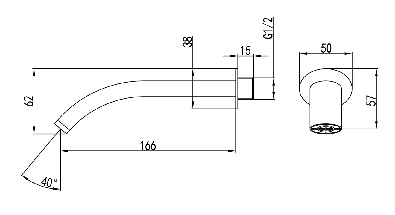 Излив для ванны Lemark LM8024C встраиваемый