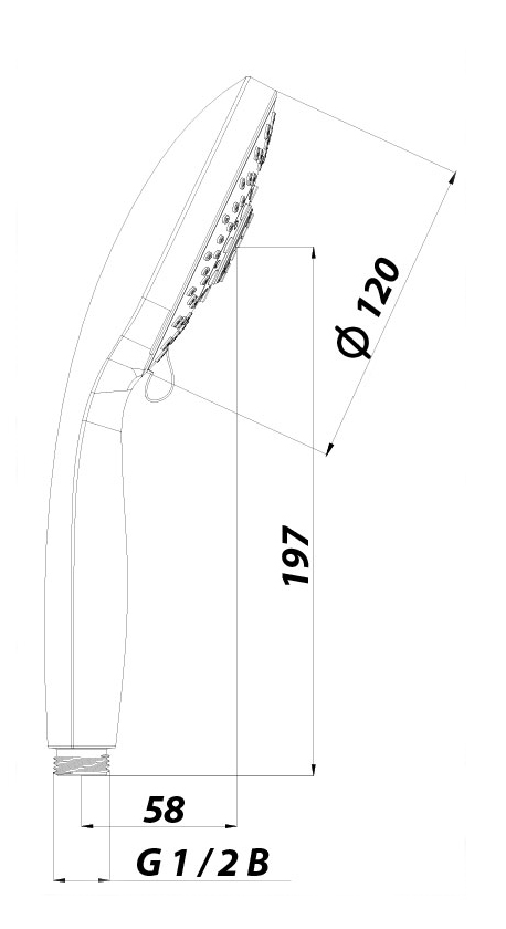 Лейка душевая Lemark LM0315C, 5-функциональная