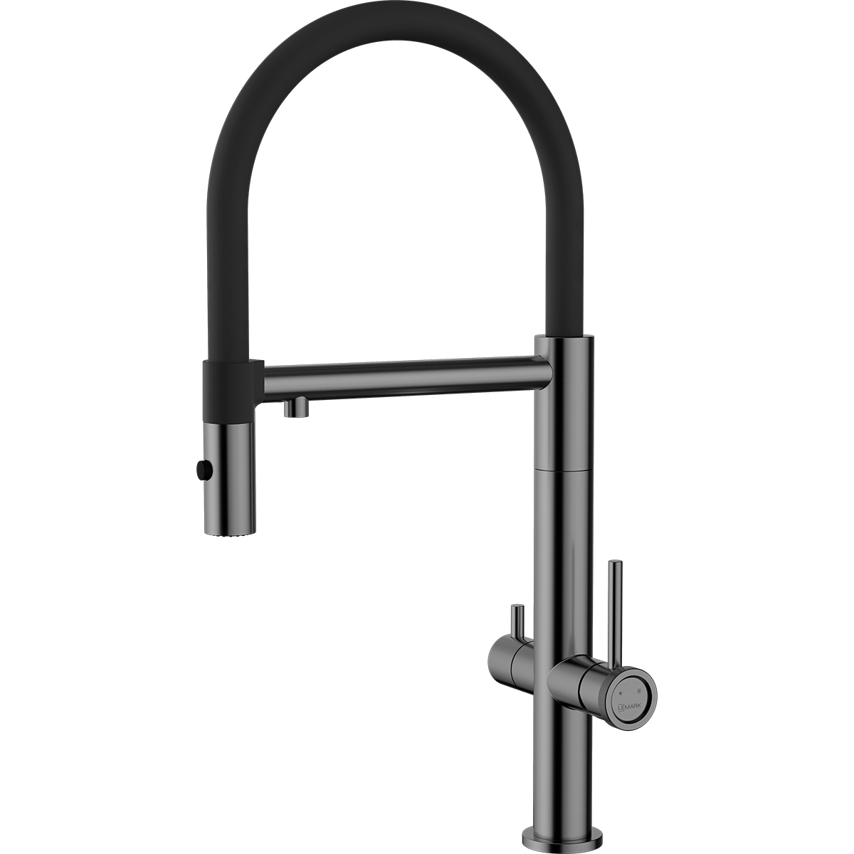 LEMARK | Смеситель Lemark Зенит_Zenith LMF-1676S-BRGMN для кухни с гибким изливом, с подключением к фильтру питьевой воды