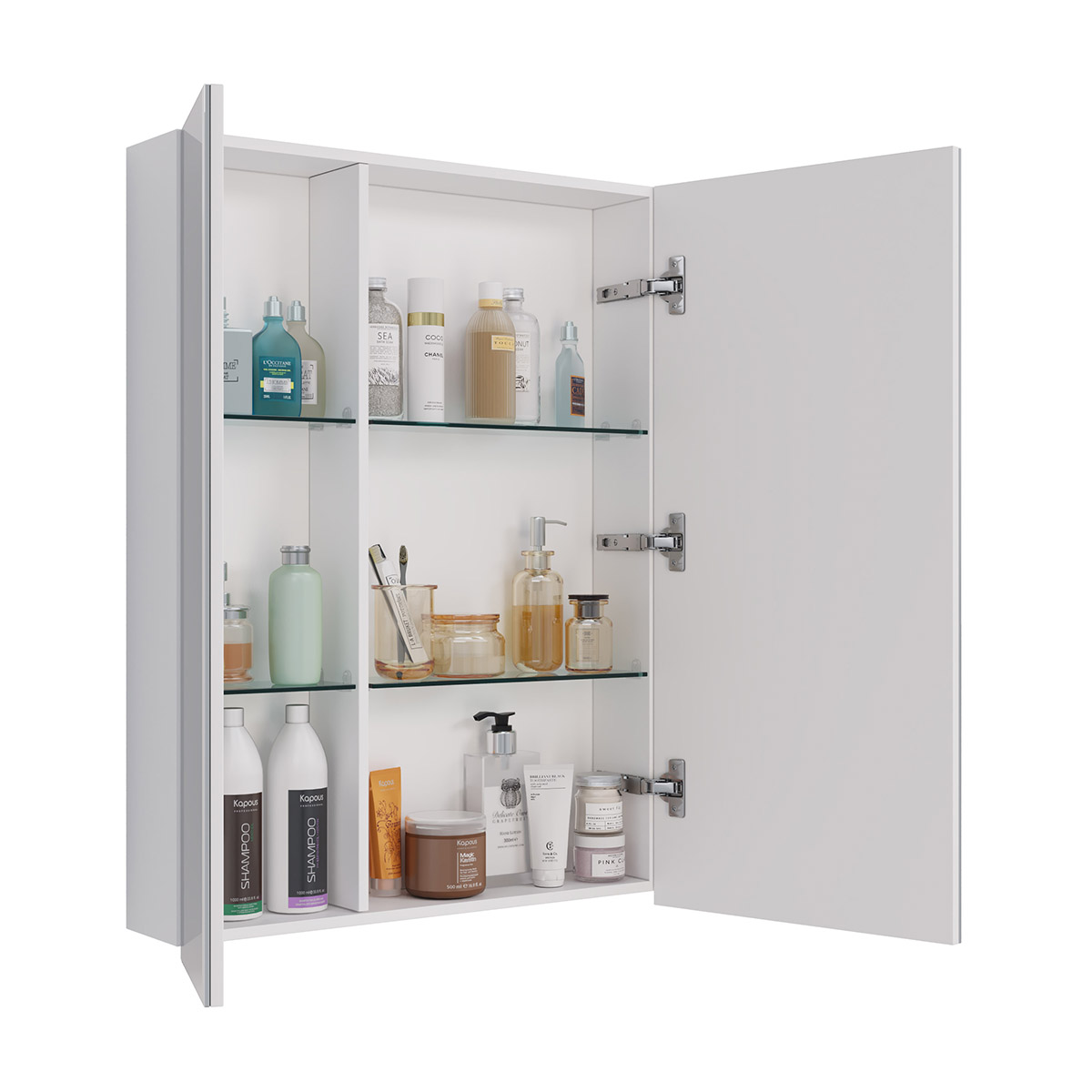 Шкаф зеркальный Lemark UNIVERSAL 60х80 см 2-х дверный, цвет корпуса: Белый глянец Шкаф зеркальный Lemark UNIVERSAL 60х80 см 2-х дверный, цвет корпуса: Белый глянец