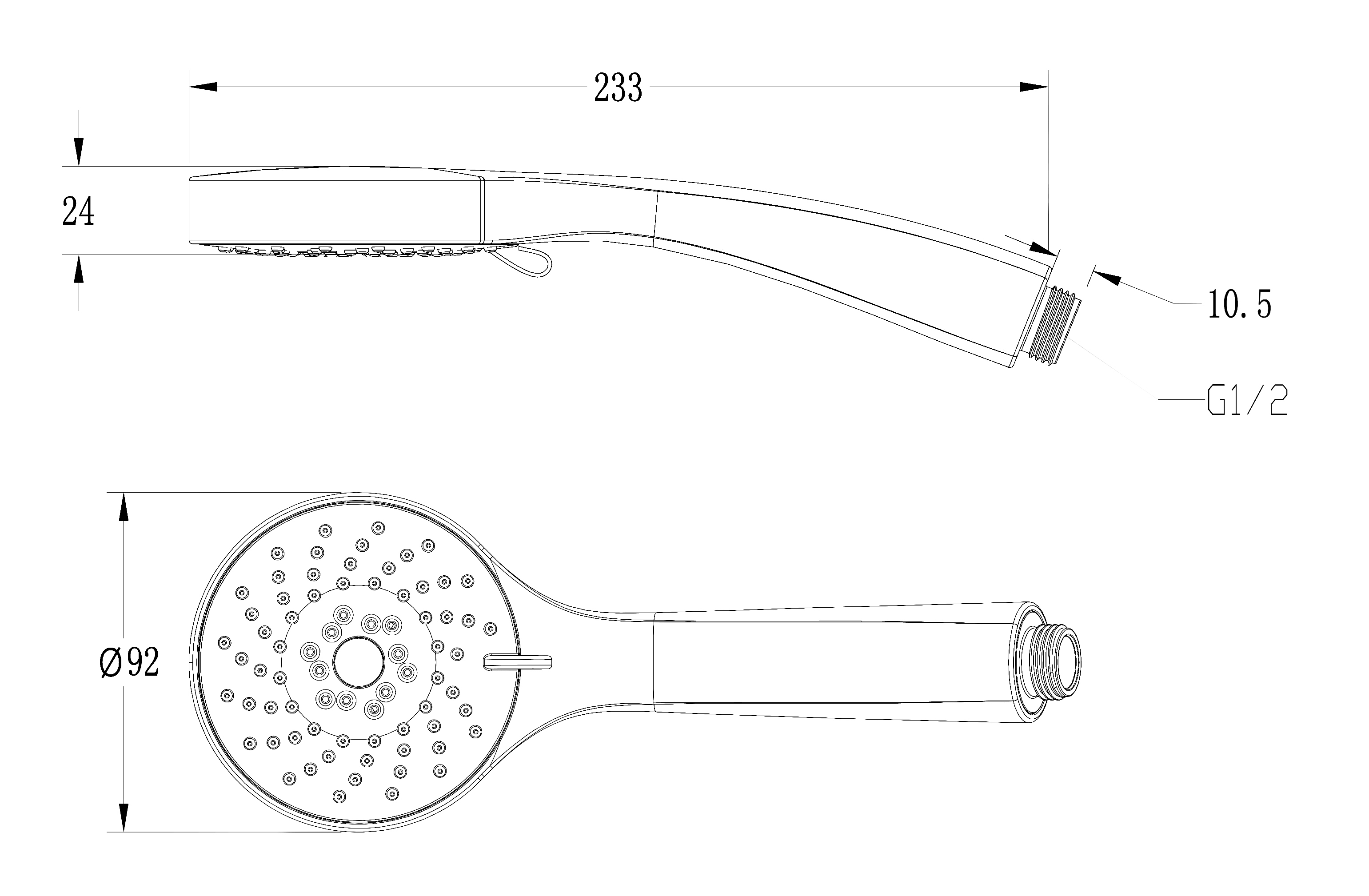 Лейка душевая Lemark LM0813C, 3-функциональная