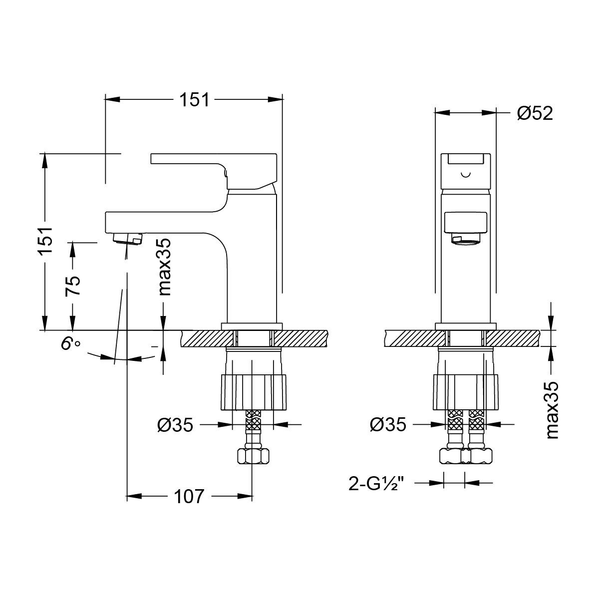 Смеситель Lemark Aura LM0606CH для раковины