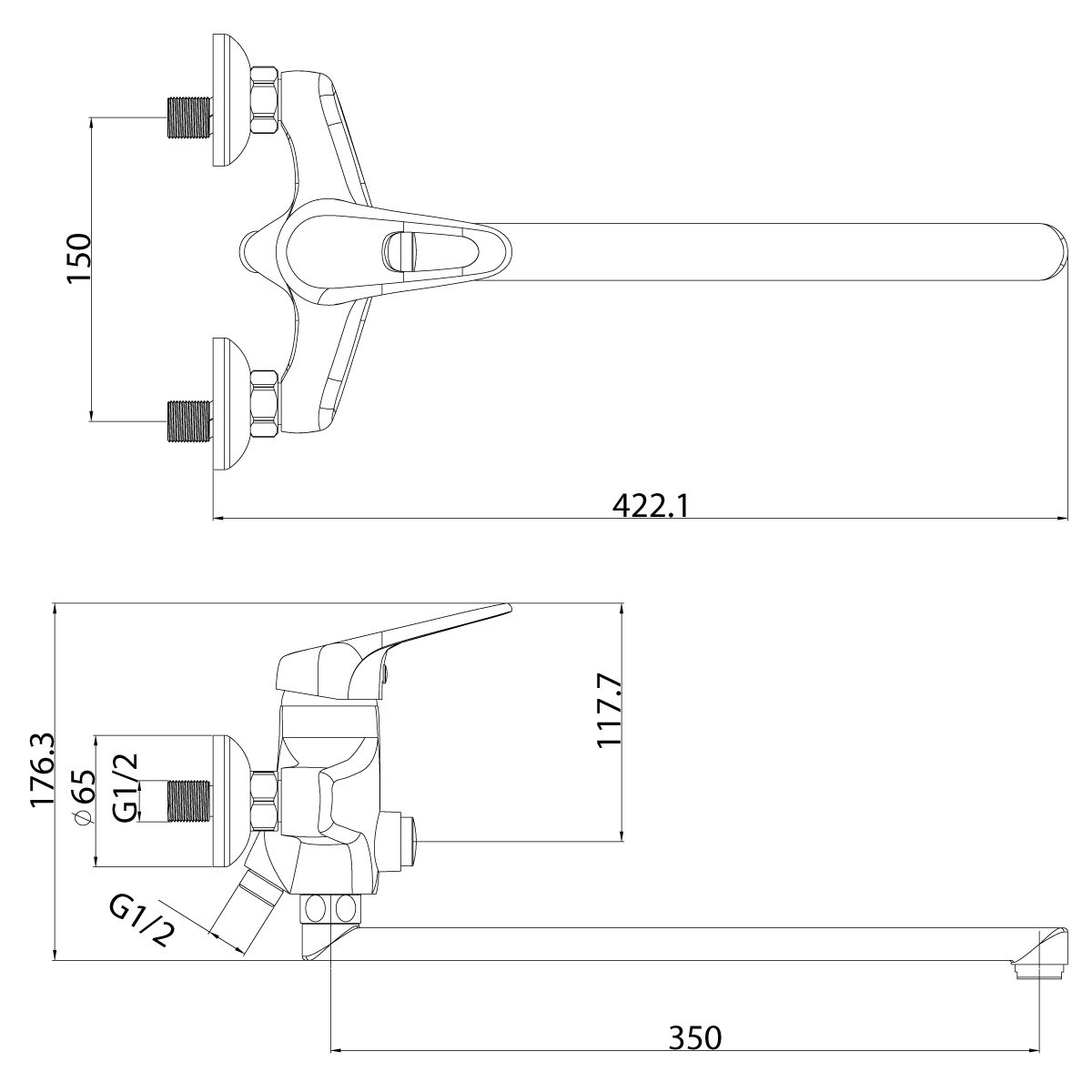 Смеситель Lemark Luna LM4157C универсальный