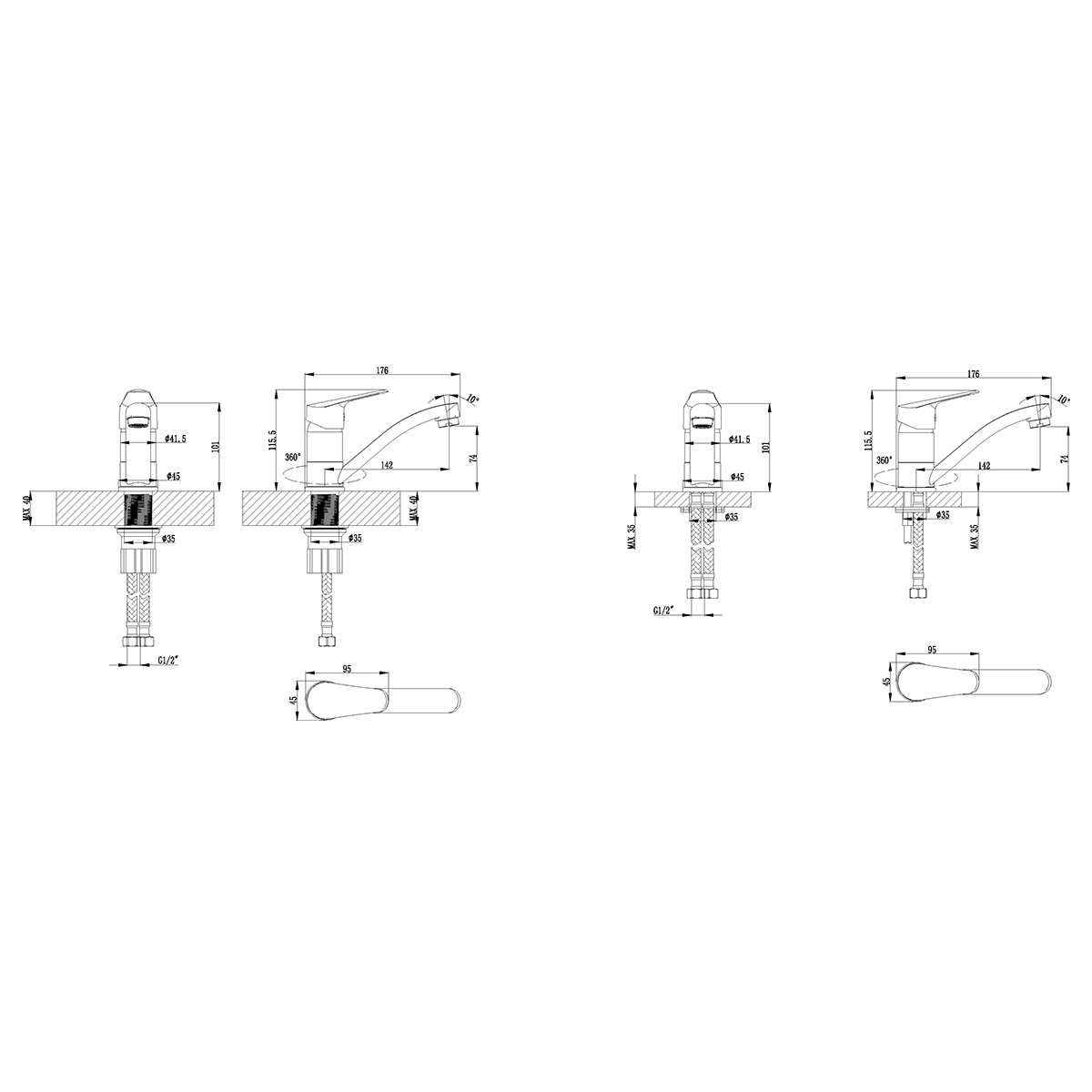 Смеситель Lemark Partner LM6507C для раковины