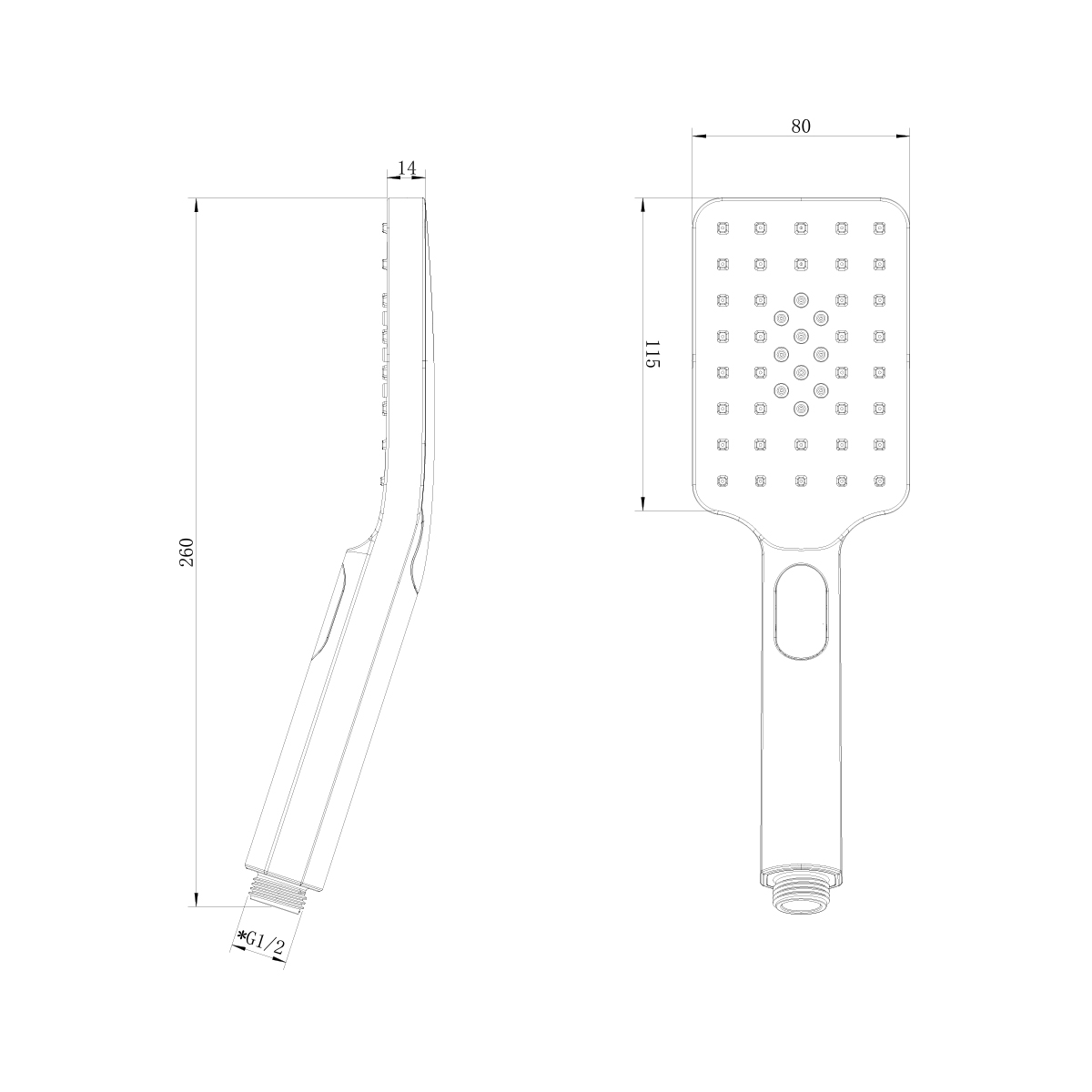 Лейка душевая Lemark LM8123C, 3-функциональная